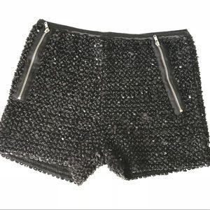 Sequins Black Shorts (Party Shorts)